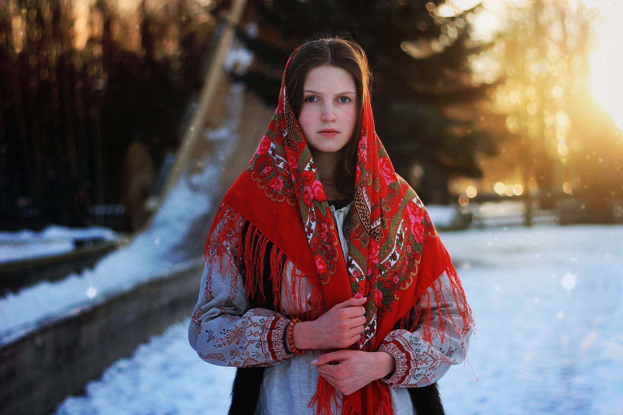 Girls in Slavic costumes in Hailun