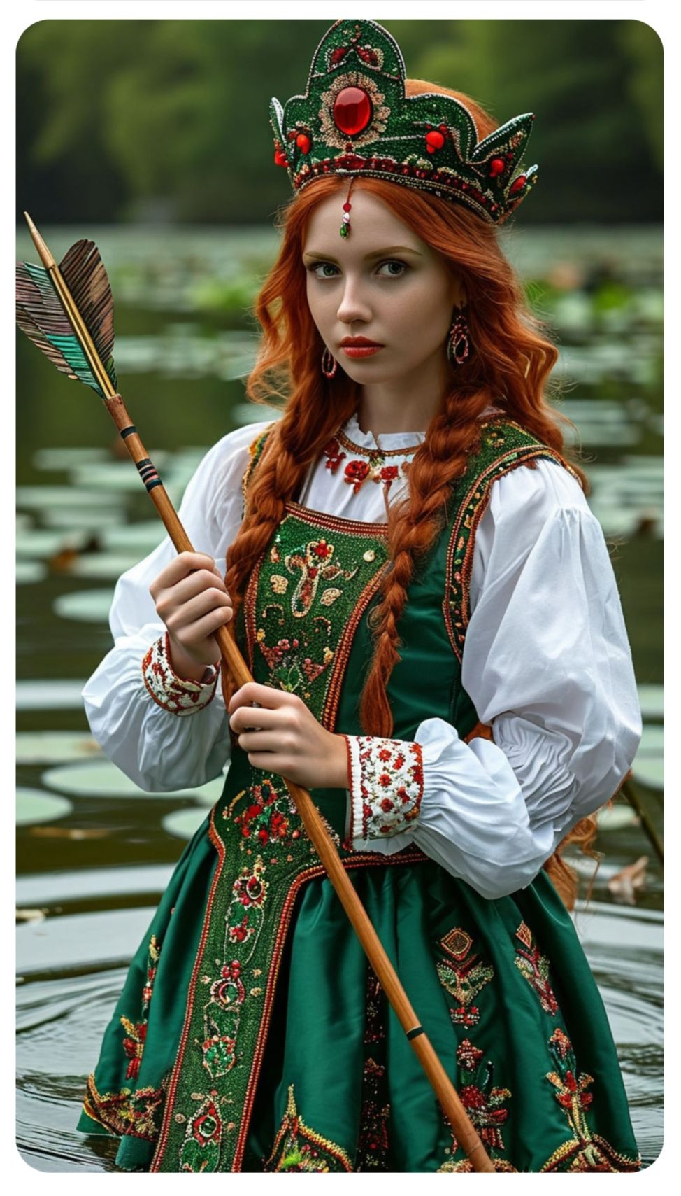 Nude girl Girls in Slavic costumes in Hailun
